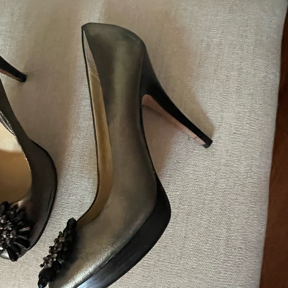 COACH Metallic Bronze Leather Heels - Size 8.5B - Picture 8 of 10